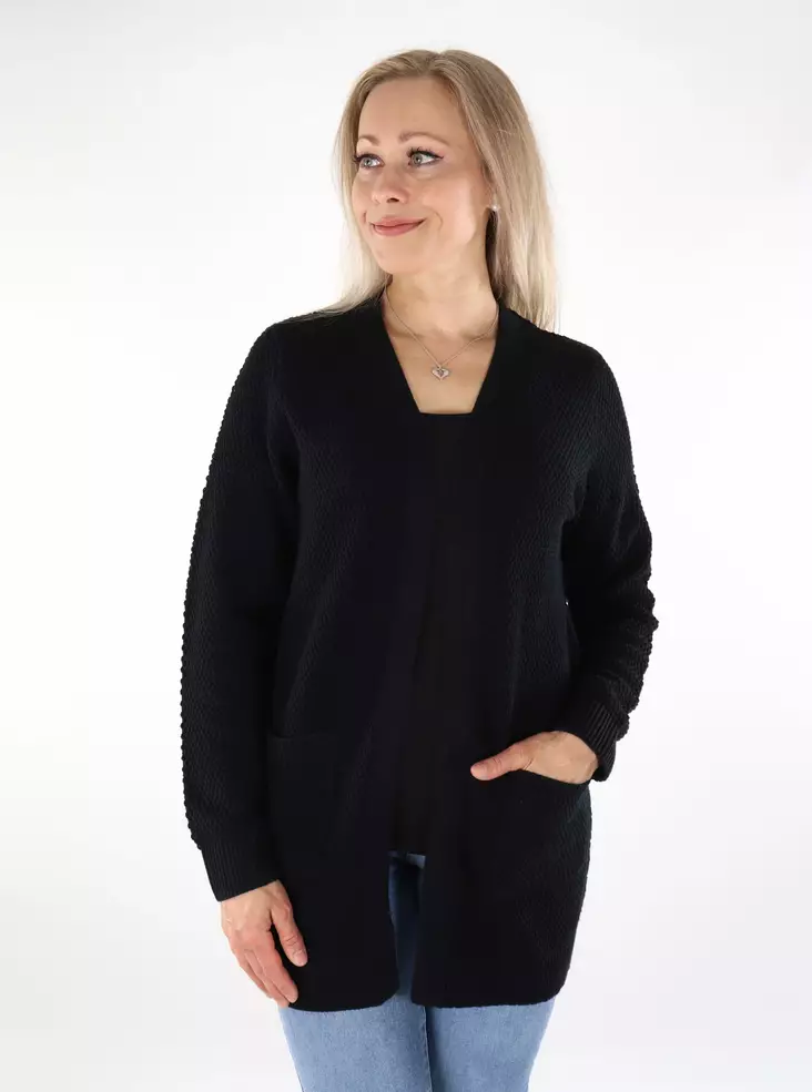 Vila damkofta svart - Stickat för damer - 136397 - 1