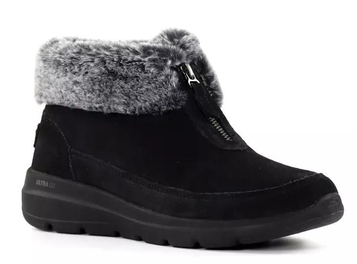 Skechers ankelboots dam 144145/BKGY GLACIAL ULTRA - SWEET VIBES svart - Stövletter och kängor för damer - 137117 - 1