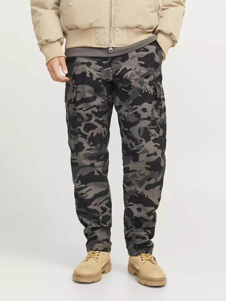 Jack&Jones herr Cargobyxor Kane Cargo grå/camo - Byxor för herrar - 137287 - 1