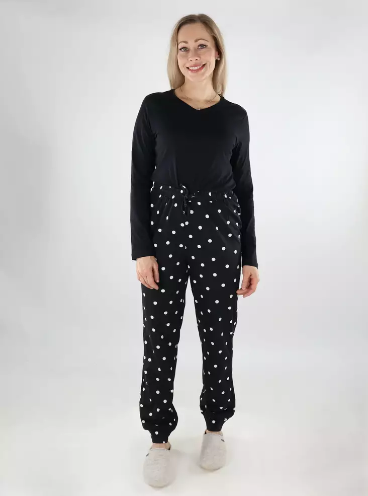 Only dampyjamasset svart/stor preppy - Nattkläder för damer - 137377 - 1