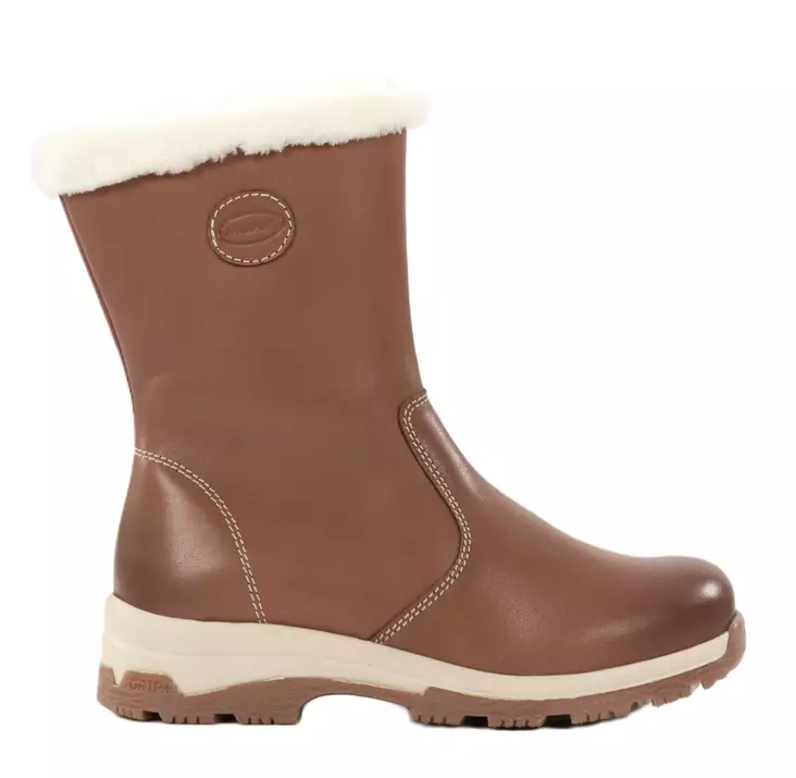 Migant ankelboots i läder med greppsulor L920-58 tan - Stövletter och kängor för damer - 137387 - 1