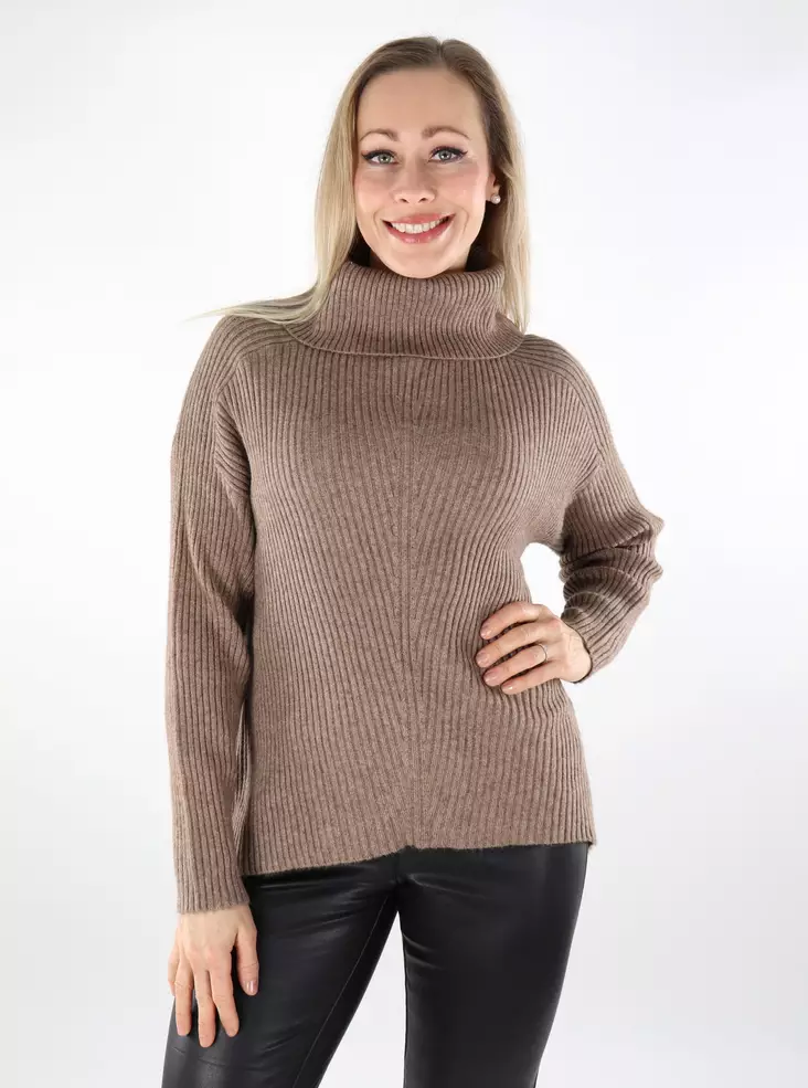 Only damtröja Roll Neck maltboll - Stickat för damer - 137427 - 1