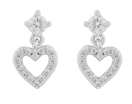 Snö of Sweden Örhängen Nisi hjärtguld/klar - Halsband - 138637 - 1