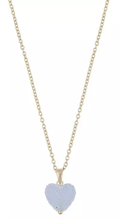 Snö of Sweden Halsband Sockerhjärtan guld/ljusblått - Halsband - 138767 - 1