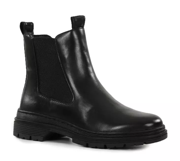 Tamaris damstövletter 25436-41 svart läder - Tamaris ankelboots - 139107 - 1
