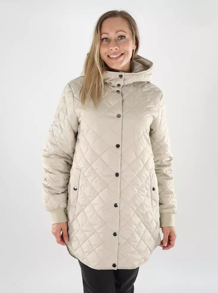 Vila damkappa med huva, fjädergrå - Lätta jackor för damer - 139137 - 1