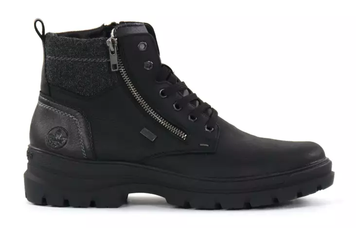 Rieker herr ankelboots i äkta läder med nitar F5401-00 svart - Stövletter och kängor för herrar - 139177 - 1