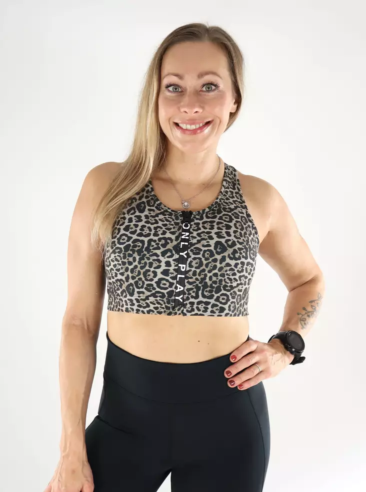 Only Play sport-bh Daisy2 svart/leopard - Sport-bh - 139287 - 1