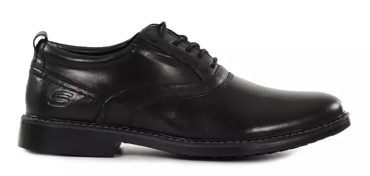 Skechers herrskor i äkta läder 66403/BLK BREGMAN - VELSOM svart - Arbetsskor för herrar - 139337 - 1