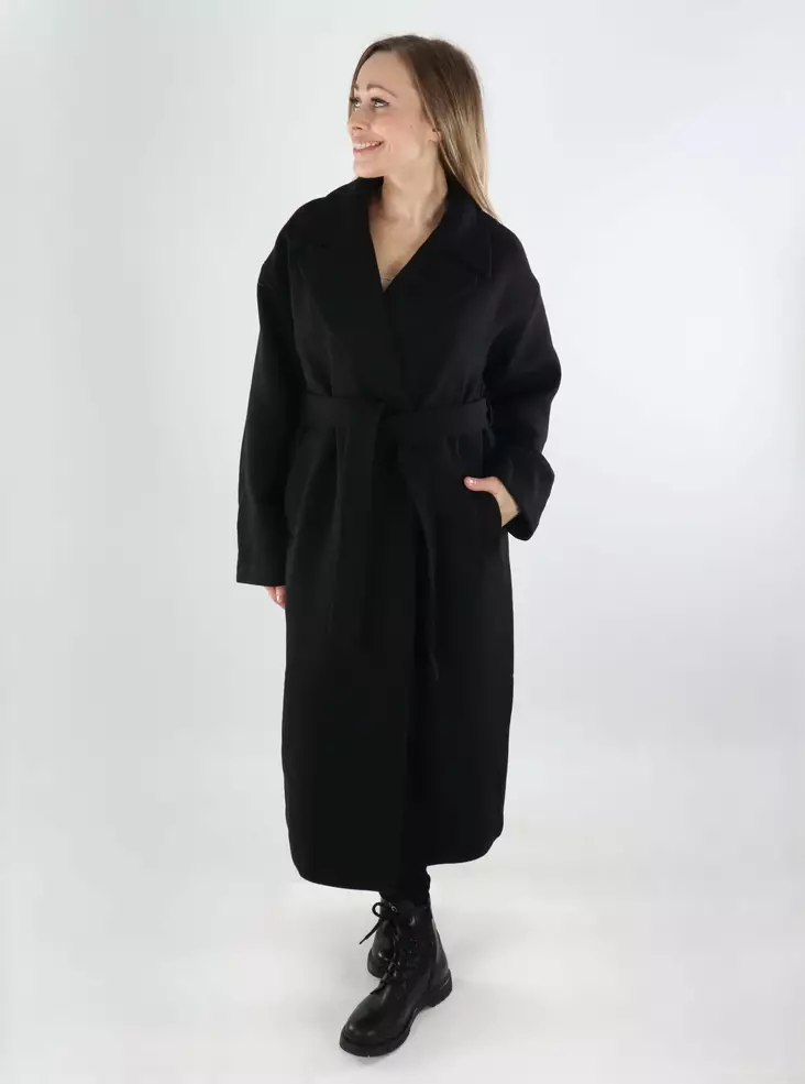 Vila damulljacka Lång svart - Ullkappor för damer - 140087 - 1