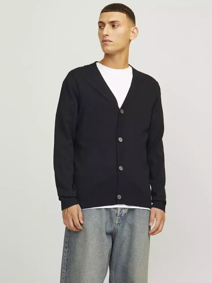 Jack&Jones herrkofta Stickad svart - Stickat för herrar - 136907 - 1