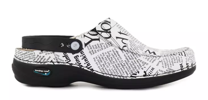 Nursing Care Maskintvättbara arbetsskor i äkta läder WG4PF3 Paris tidning/tidning - Arbetsskor för damer - 113197 - 1