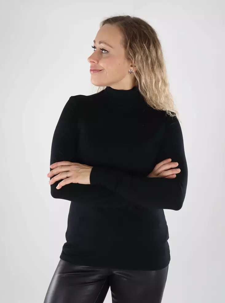 North Outdoor Alina merinoullpolotröja svart - Långärmade tröjor för  damer - 139477 - 1