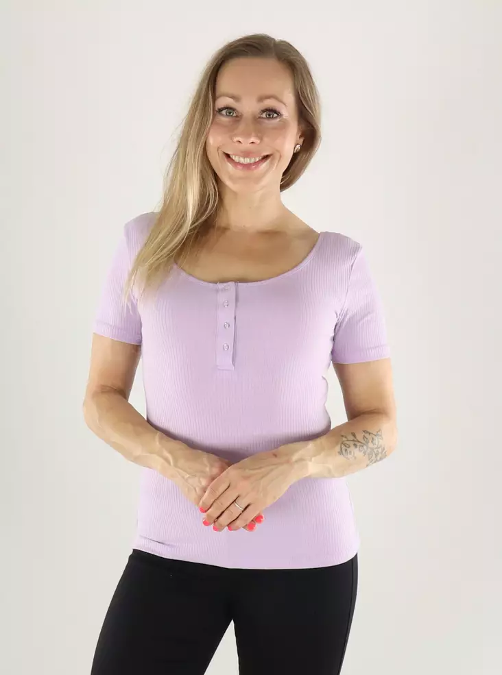 Pieces T-shirt L/S TOPP Pastell Lila - T-shirts för damer - 141317 - 1
