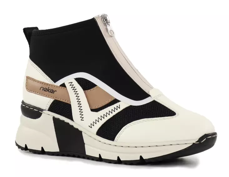 Rieker wedge sneakers/ankelboots för damer N6360-00 svart multi - Rieker ankelboots - 137967 - 1