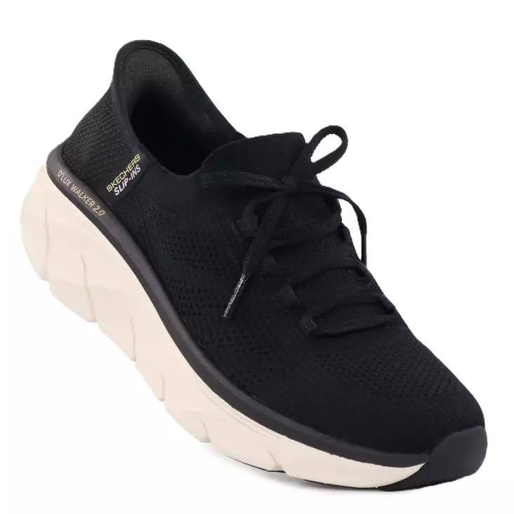 Skechers sneakers med bred sula för kvinnor 150105/BKTN D'LUX WALKER 2.0 - THRILL MOVEMENT svart/tan - Skechers sneakers - 138067 - 1