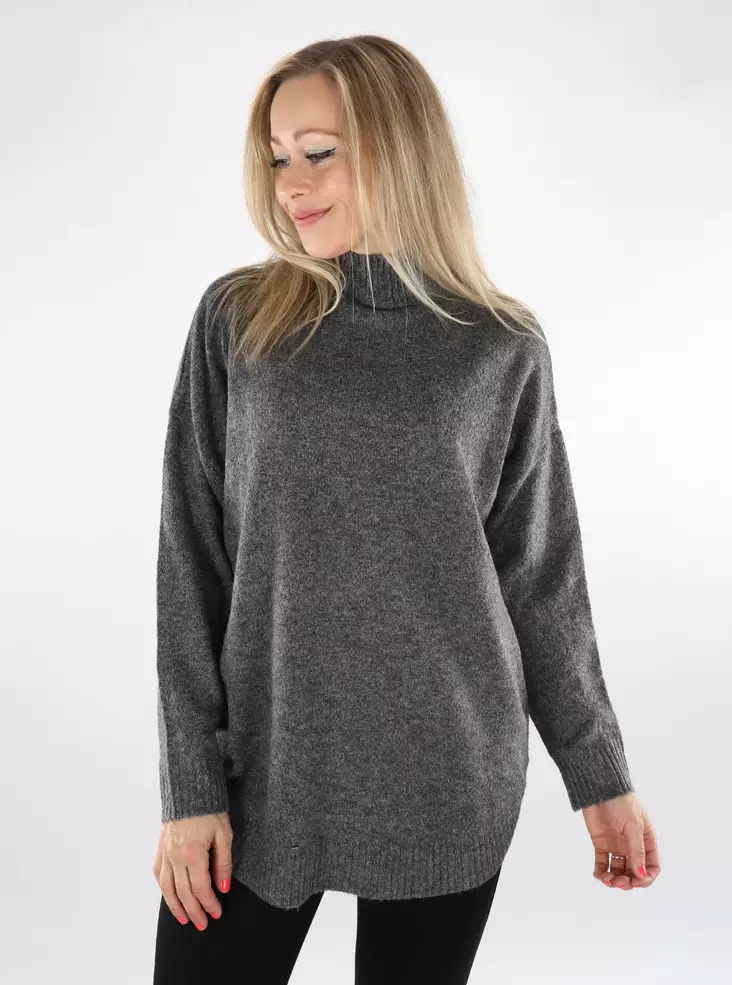 Vero Moda damtröja Plaza Lång mellangrå - Stickat för damer - 136797 - 1