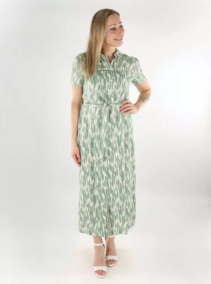 Vero Moda knäppt klänning VMEASY Joy Long birch/hedge green - Klänningar och tunikor - 138587 - 1