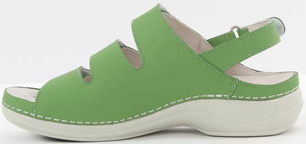 Maskintvättbara Sandaler i läder ljusgrön - Arbetsskor för damer - 118908 - 2