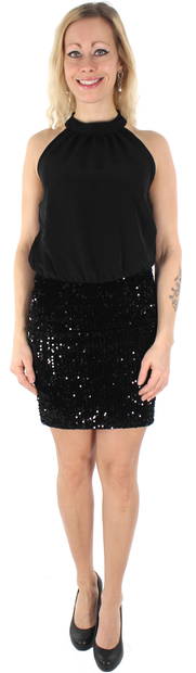 Only Klänning Confidence s/l halter svart - Klänningar och tunikor - 122448 - 1