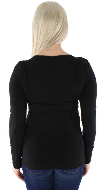 Only svart dam trikåtröja Live love o-neck - Långärmade tröjor för  damer - 125518 - 2