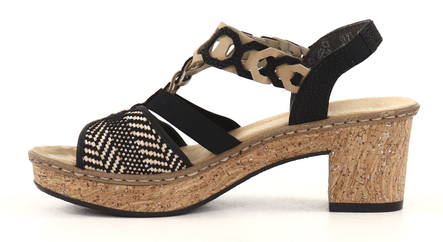 Rieker Sandaler 638C7-00 svart - Rieker sandals - 130068 - 2