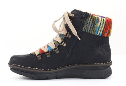 Rieker Teddyfodrade ankelstövlar för kvinnor, 73343-00 Svart - Rieker ankelboots - 132158 - 2