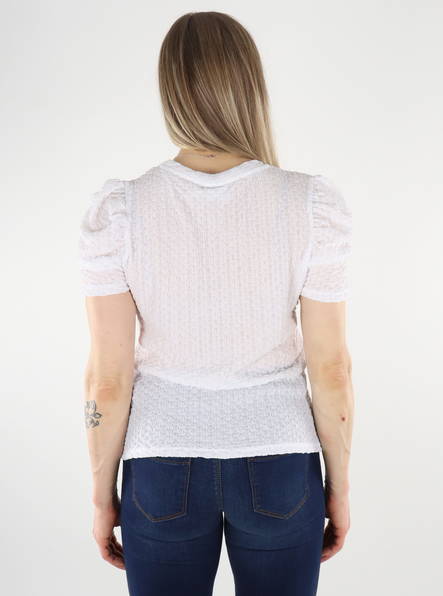 Vila T-Shirt puff bright white - T-shirts för damer - 135698 - 2