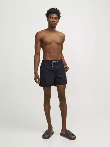 Jack&Jones simshorts för herr Fiji Double Logo svart - Shorts och capribyxor för herrar - 136418 - 1