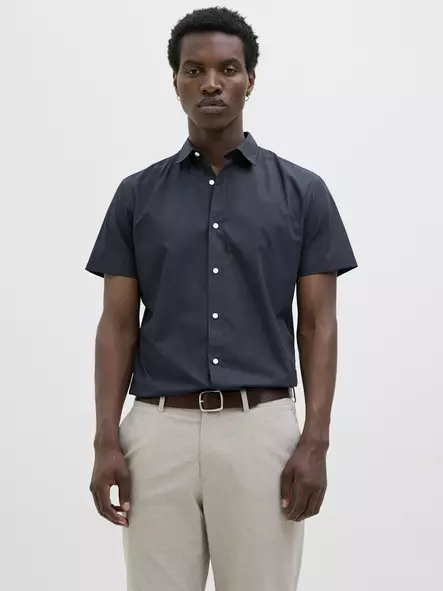Jack&Jones kortärmad skjorta JJJOE marinblå kavaj - Skjortor för herrar - 138658 - 1
