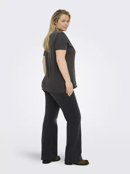 Only Carmakoma dam plus size t-shirt Life svart/rock - T-shirts för damer - 138868 - 2