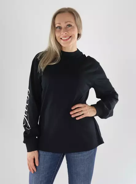Guess Skjorta V6YI22K4658 JBLK svart - Långärmade tröjor för  damer - 141498 - 1
