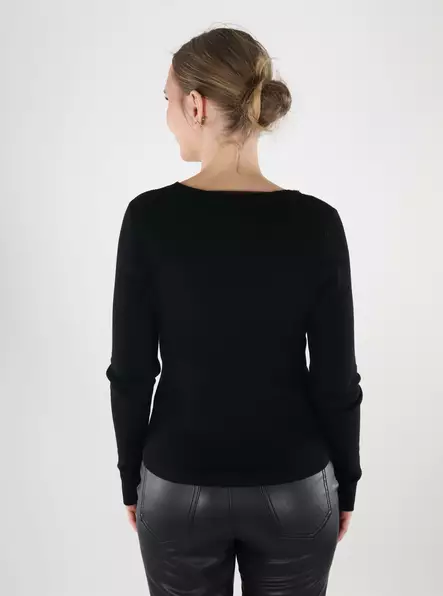 JDY damkofta Knapp svart/silver - Stickat för damer - 140118 - 2