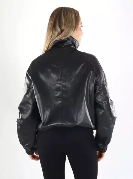 Only jacka ONLMINI FUSKLÄDER svart - Skinnjackor och PU-jackor för damer - 141458 - 2