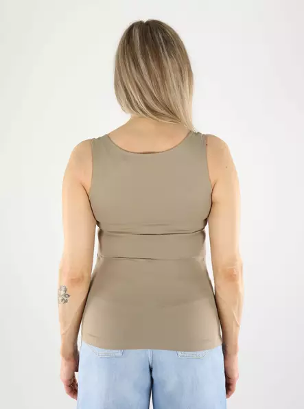 Pieces topp linne grå - Toppar för damer - 140718 - 2