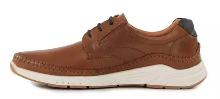 Topman promenadskor i äkta läder för herr 15024 mellanbrun - Promenadskor för herrar - 138058 - 2