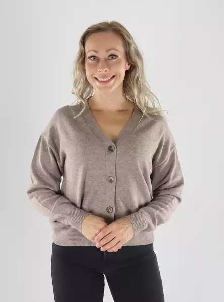 Vila Cardigan VIRIL V-RINGAD STICKAD KOFTA falcon - Stickat för damer - 141618 - 1