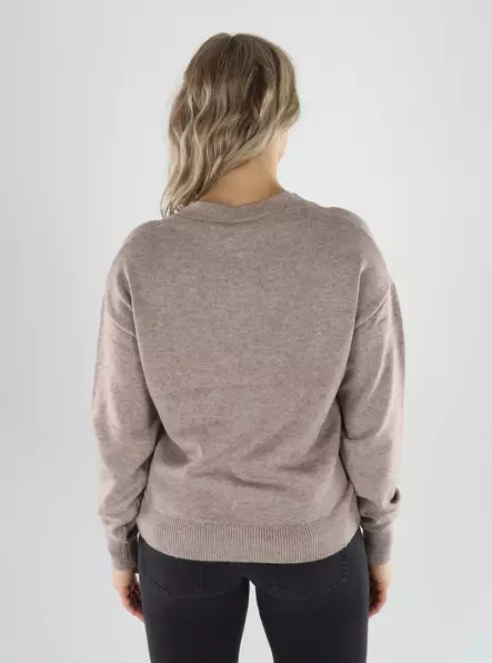 Vila Cardigan VIRIL V-RINGAD STICKAD KOFTA falcon - Stickat för damer - 141618 - 2
