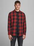 Jack & Jones herr skjorta Gingham rutig brick red/svart - Skjortor för herrar - 130048 - 1