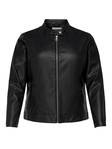 Only Carmakoma Plus size dam jacka Robber faux pu svart - Skinnjackor och PU-jackor för damer - 125708 - 5