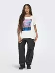 Only Carmakoma plus size t-shirt Life vit - T-shirts för damer - 135848 - 2