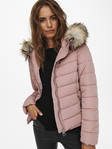 Only dam kort ljusröd vinterjacka New ellan ash rose - Vinterjackor för damer - 129868 - 2