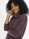 Only dam stickad klänning Jana cowlneck rosebrown - Stickat för damer - 132238 - 3