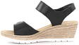 Rieker Sandaler med kilklack 619B9-00 svart - Rieker sandals - 126088 - 2