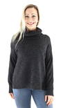 Vero Moda mörkgrå stickad dam tröja Doffy cowlneck - Stickat för damer - 129758 - 1