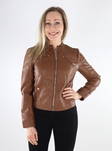 Damkappa Vero ModaFavodona Cognac - Skinnjackor och PU-jackor för damer - 135168 - 1