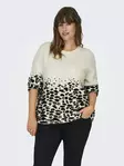 Only Carmakoma plus size tröja björk/svart - Stickat för damer - 137148 - 4