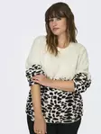 Only Carmakoma plus size tröja björk/svart - Stickat för damer - 137148 - 5