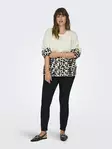 Only Carmakoma plus size tröja björk/svart - Stickat för damer - 137148 - 2