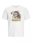 Jack&Jones herr t-shirt Xmas Christmas Skull vit - T-shirts för herrar - 137418 - 6